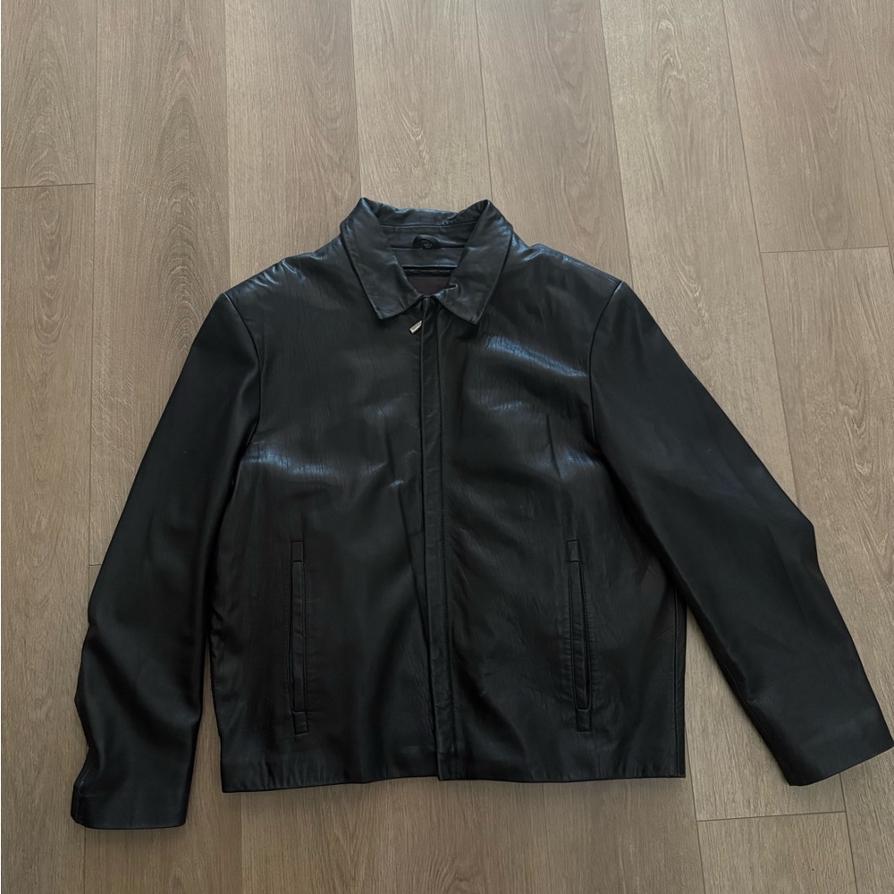 Kasper Black Leather Jacket